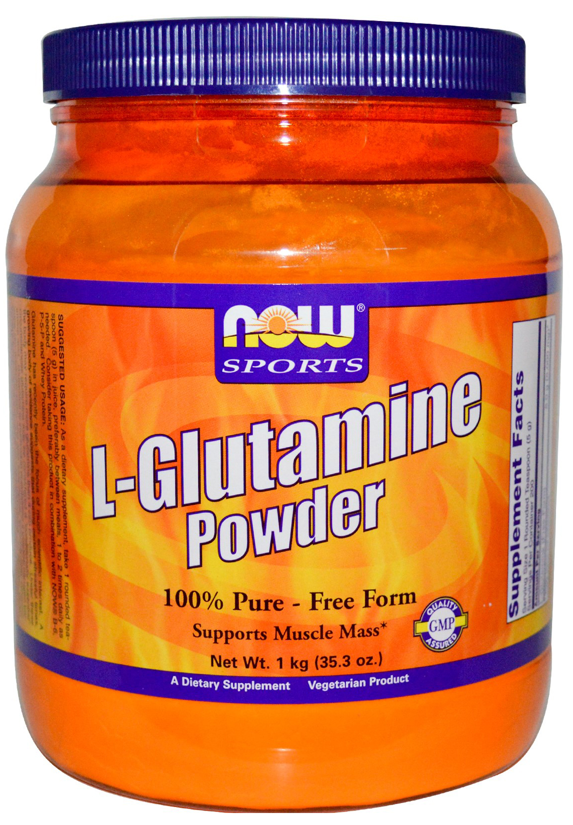 NOW Foods LGlutamine Bodybuilding and Sports Supplements