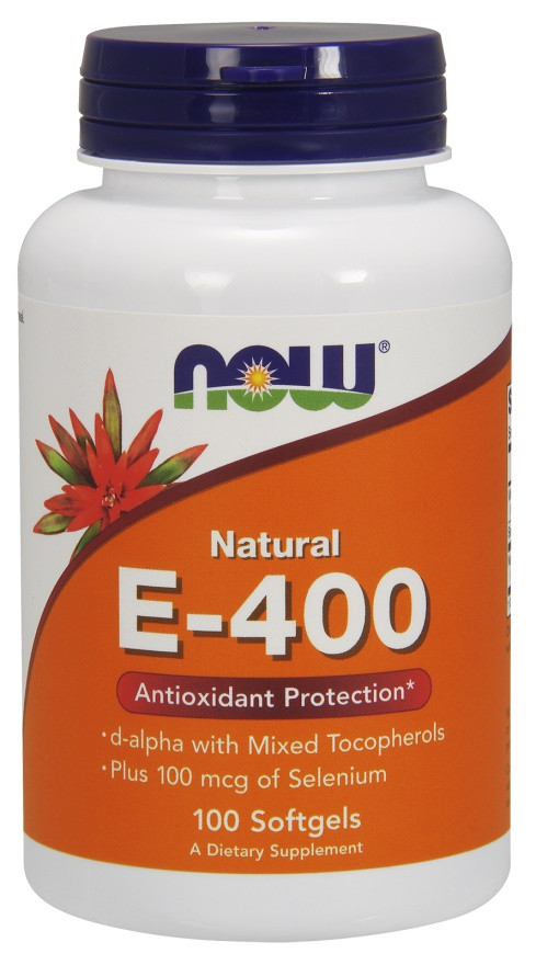 NOW Foods Vitamin E-400 IU with Selenium - 100 softgels ...