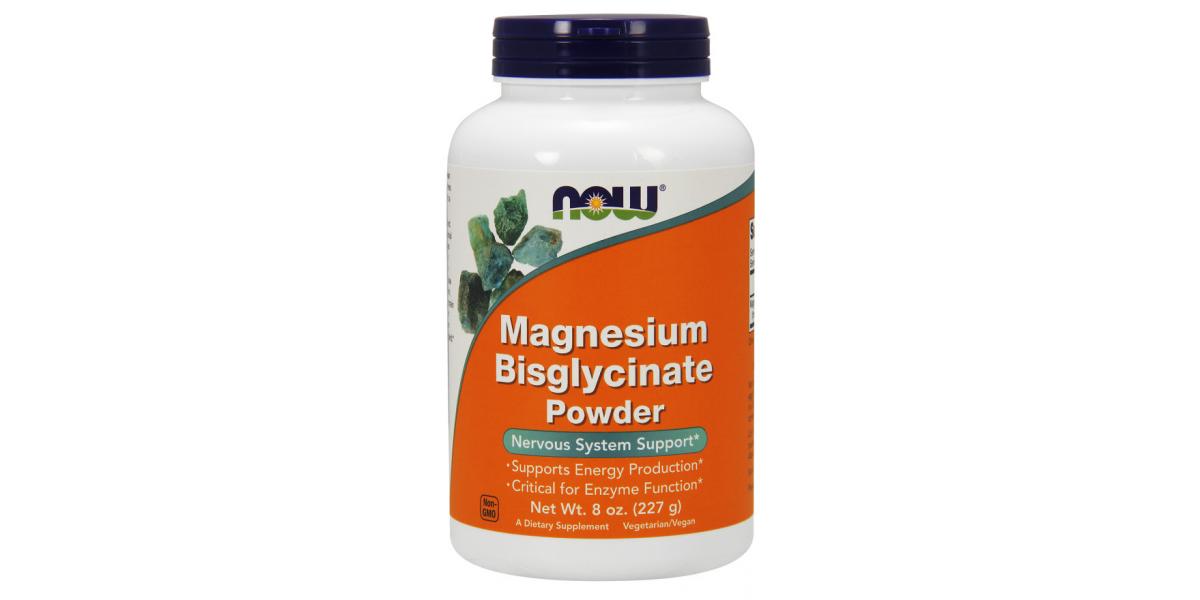 NOW Foods Magnesium Bisglycinate Powder 227 grams Bodybuilding and