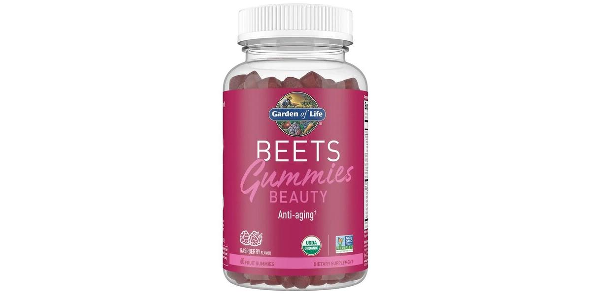 Garden of Life Beauty Beets Gummies, Raspberry - 60 fruit gummies ...