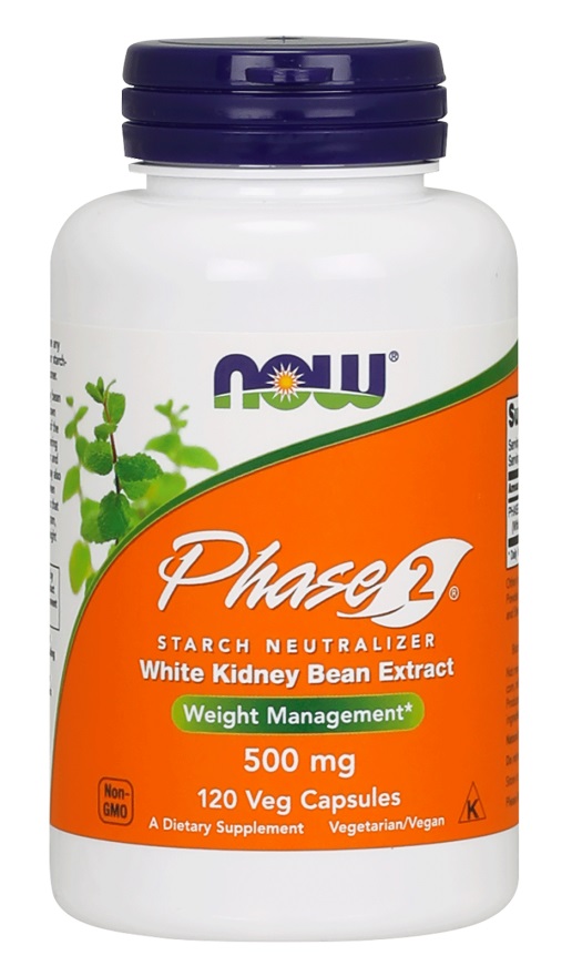 NOW Foods Phase 2 White Kidney Bean Extract 500mg 120 vcaps