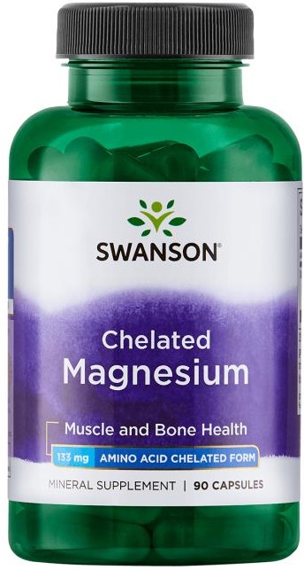 Swanson Chelated Magnesium, 133mg - 90 caps - Bodybuilding and Sports ...