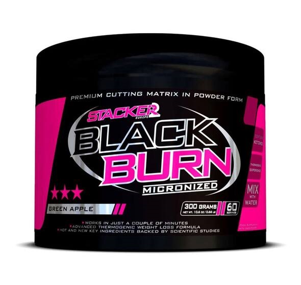 Stacker2 Europe Black Burn Micronized Bodybuilding and Sports