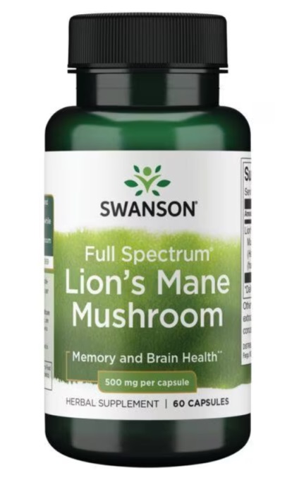 Swanson Full Spectrum Lion s Mane Mushroom 500mg 60 caps