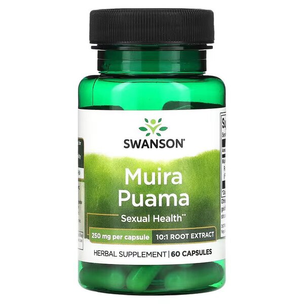 Swanson Muira Puama 250mg 10 1 60 caps Bodybuilding and